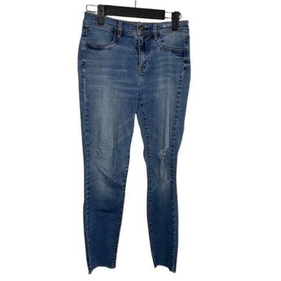 Pacsun Womens Jeans Size 26 Denim Blue Casual Raw Hem Distressed Ankle Legging - Picture 1 of 16